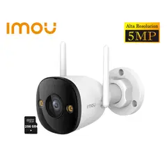 IMOU - Cámara Seguridad WiFi BULLET 3 5MP Audio Bidireccional IP67 + SD 256GB