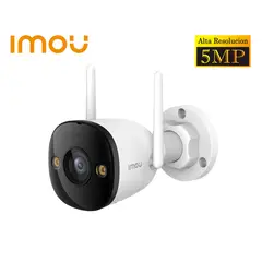 IMOU - Cámara Seguridad WiFi BULLET 2E 5MP Exterior VisiónNocturna con Sirena