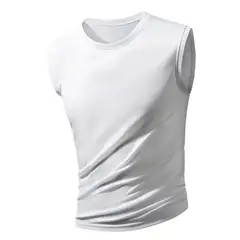 LEDUNTINO - Hombres deportes ocio hielo seda transpirable chaleco Gris
