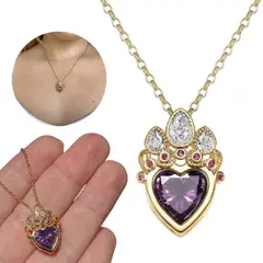 NO LOGO - Collar Corazon Corona De Dama + Estuche