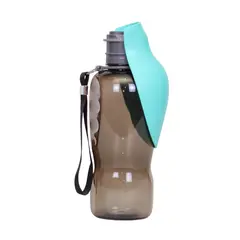 GENERICO - BOTELLA PARA PERROS PORTÁTIL Y CON CORREA - BEBEDERO VERDE