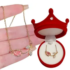 NO LOGO - Collar De Mujer De Tulipan Regalo Especial Acero Inoxidable