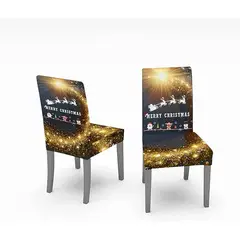 GENERICO - Funda Navideña Para Silla Pack x4