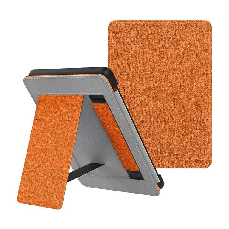 Estuche Kindle Paperwhite 2021 6.8” Soporte y Correa de Mano Naranja
