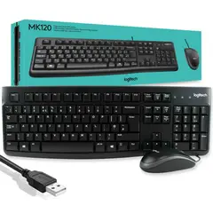 LOGITECH - TECLADO MOUSE MK120 - NEGRO