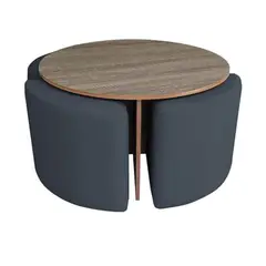 HOGAR & SPACIOS - HYS MESA CENTRO FANTINO GRIS