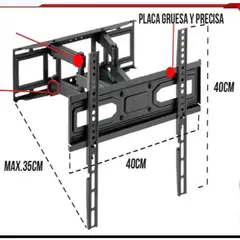 GENERICO - RACK TV CURVO LED PLASMA PANTOGRAFO DE 32 A 70" PLEGABLE