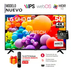 LG - Televisor 50 Pulg. LED Smart TV UHD 4K con ThinQ AI 50UT7300PSA + Control Inteligente MAGIC