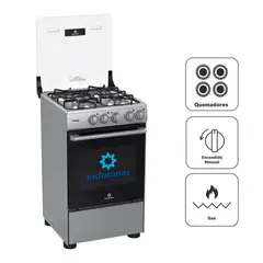 INDURAMA - Cocina 4 Quemadores FONTANA Gris