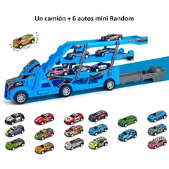 GENERICO - Camión con 2 Pistas + 6 Autos Catapulta Navidad Genieka