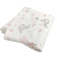 BLAUHOUSE - Sabanas Bebe Pack and Play 100% Algodon Animalitos Rosa