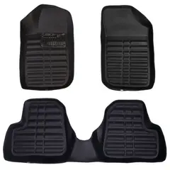 GENERICO - Set Piso Bandeja 3 Piezas Ecocuero Universal Auto Camioneta