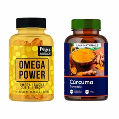 MUJER AGUAJE - Omega Power 60 Cápsulas + Cúrcuma 100 Cápsulas Lima Naturals