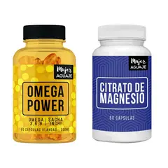 MUJER AGUAJE - Omega Power 60 Cápsulas + Citrato de Magnesio 60 Cápsulas