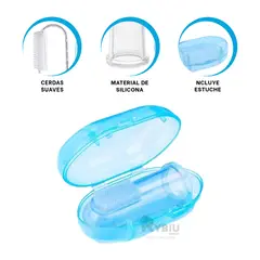 GENERICO - Cepillo Dentario para Bebe de Color Azul Y+Papel de Regalo