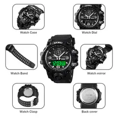 SKMEI - Reloj 1586 Negro Correa Silicona