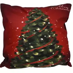 GENERICO - Funda Cojin Navideño Color Rojo