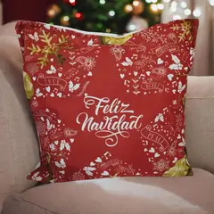 GENERICO - Funda Cojin Navideño Color Rojo
