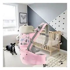 GENERICO - Canguro Bebe 3 en 1 Ballenita en Rosado Y+Papel de Regalo