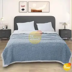 CASATEX - Manta Antialérgica SHERPA HEART 3D 2PLAZAS LIGTH BLUE