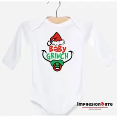 IMPRESIONARTE - Body Bebe Manga Larga BABY GRINCH