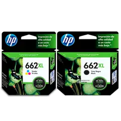 HP - Kit de Tintas 662XL Original - Negro y Tricolor