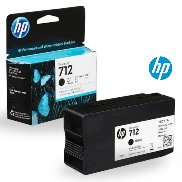 TINTA 3ED71A 712A 80ML BLACK
