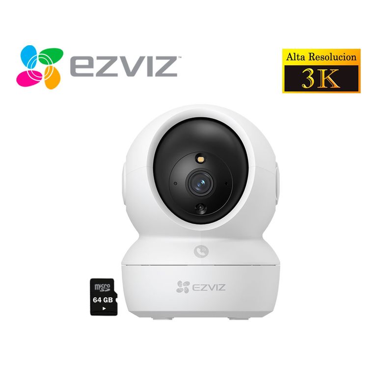 Cámara Wifi Inalámbrica H6C PRO 3K 5Mp Gira 360 Micro sd 64Gb
