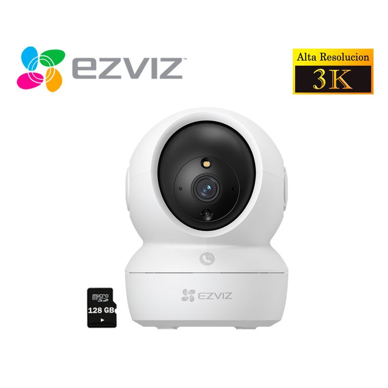 Cámara Wifi Inalámbrica H6C PRO 3K 5Mp Gira 360 Micro SD 128Gb