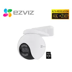 EZVIZ - Cámara Seguridad H80X Dual 4K + 2MP Lente Inteligente Sd 64GB
