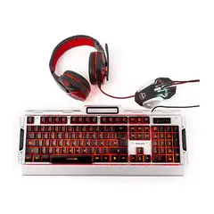 HALION - Kit Gamer HA-860C PANZER 3 en 1 anti-ghostin Luces LED