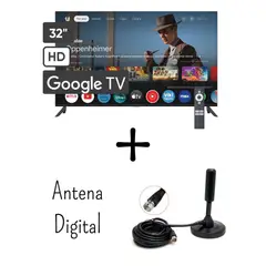 BLACKLINE - Televisor 32 Pulgadas Smart Tv Google TV HD BL32-T3000HD + Antena Digital (Nuevo Modelo)