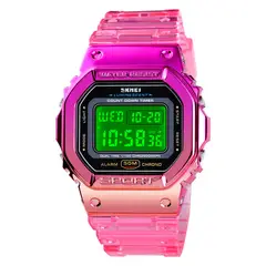 SKMEI - Reloj 1622 FUCSIA Digital Silicona