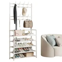 GENERICO - Rack Estante 5 Niveles Blanco Ropa Sombreros Zapatos Navidad Genieka