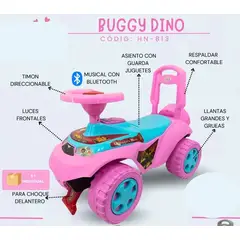 GENERICO - Carrito Correpasillos Dino Musical Luces y Bleutooth