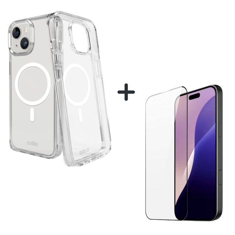 Case Space transparente con mica para iPhone 14 13