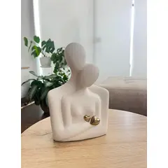 MAP DESIGN HOME - Adorno Pareja Somos Uno Sand 18x9x26cm