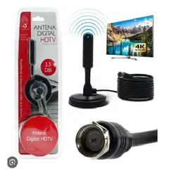 GENERICO - Antena TV HD para TV LCD SMART TV Con Señal Digital Decodificadores