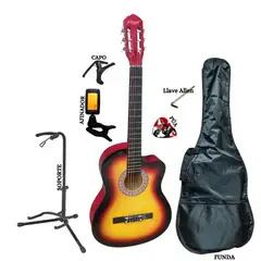 VOZZEX - Pack Guitarra Acústica Color Sunburst