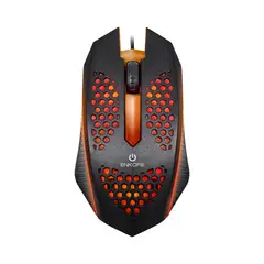 ENKORE - Mouse Gamer Alámbrico Levitron 107 Negro Ilumincación LED