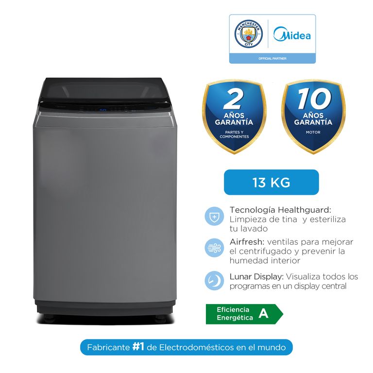 Lavadora 13 Kg Carga Superior Silver MA200W130/G-PE