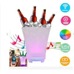 GENERICO - HIELERA CON PARLANTE BLUETOOTH Y LUCES LED RGB.