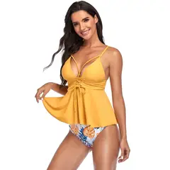 GENERICO - BIKINI AMARILLO TOP LARGO