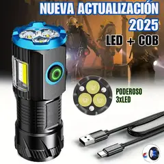 OEM - LED de bolsillo Recargable pequeña ultra brillante con clip e imán