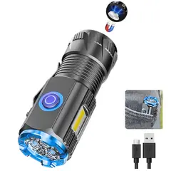 OEM - Mini linterna LED recargable Nano2000 ultra brillante con clip e imán