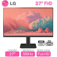 LG - Monitor 27 Pulgadas Full HD, entrada HDMI , 100Hz 27MS500-B