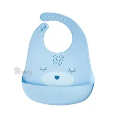 RYBIU IMPORT - Babero Resistente al Agua para Bebe en Celeste Y+Stickers