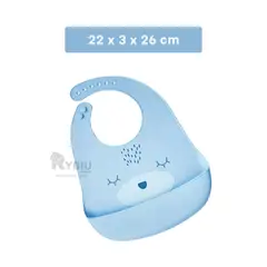 RYBIU IMPORT - Protector de Babas Color Celeste Y+Regalo Ligas para Peinar