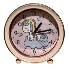 GENERICO - Reloj con alarma de 15cm diseño dibujos - Rosado