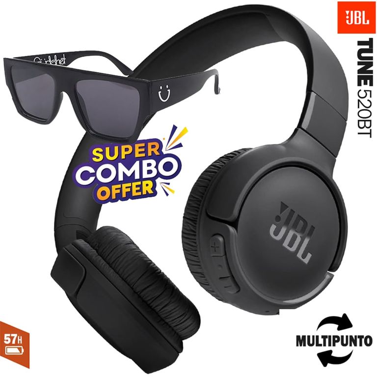Gran Combo Tune 520BT Audifonos Bt + Lentes de Regalo GUDSHET